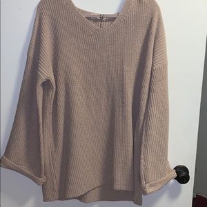 Pinkish cream listicle sweater size medium